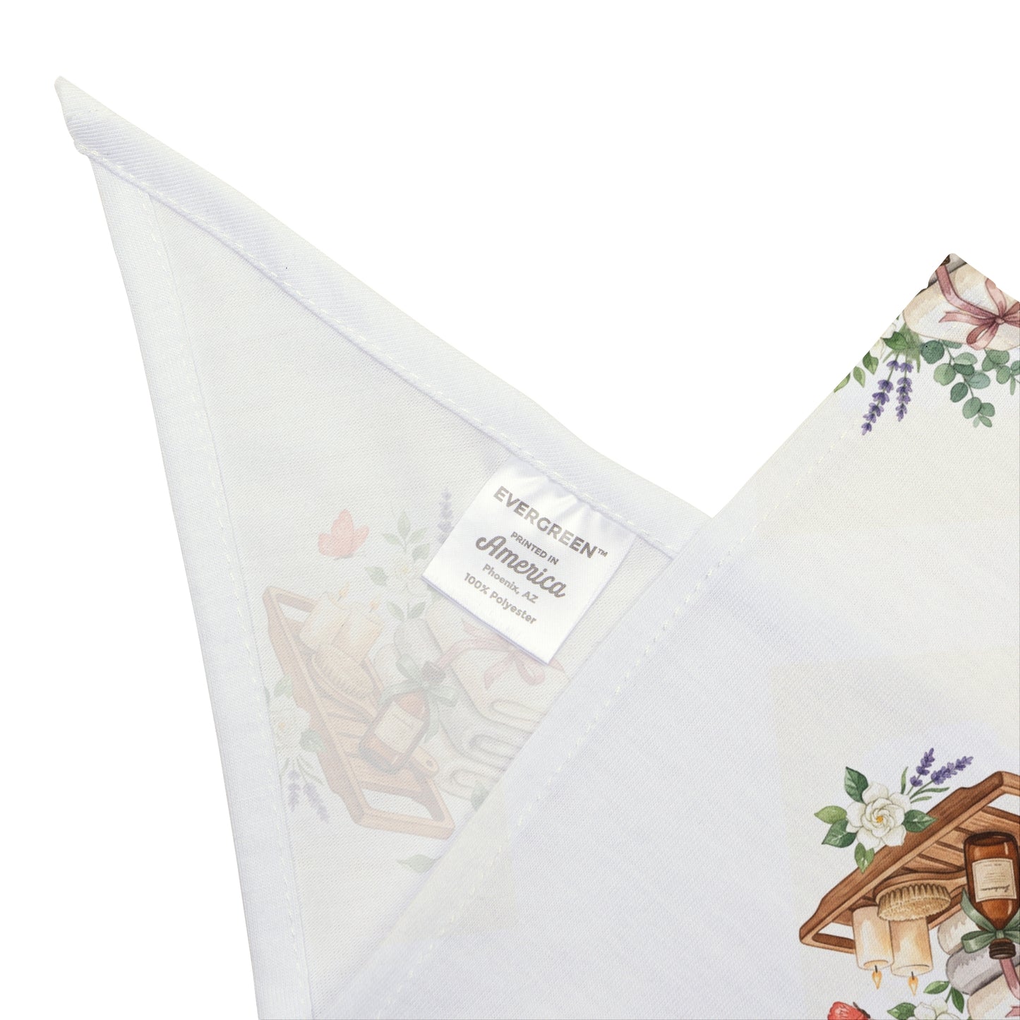 Spa Day Pet Bandana – Botanical Dog Bandana – Watercolor Self-Care Pet Scarf – Cozy Dog Bandana
