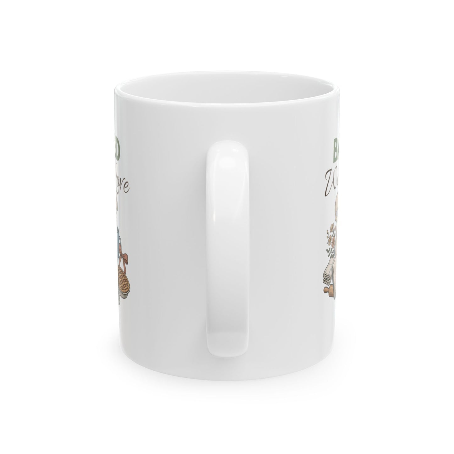 Baked With Love Ceramic Coffee Mug – Baking Lover Coffee Cup – Baker Gift – Cozy Kitchen Mug – 11oz & 15oz