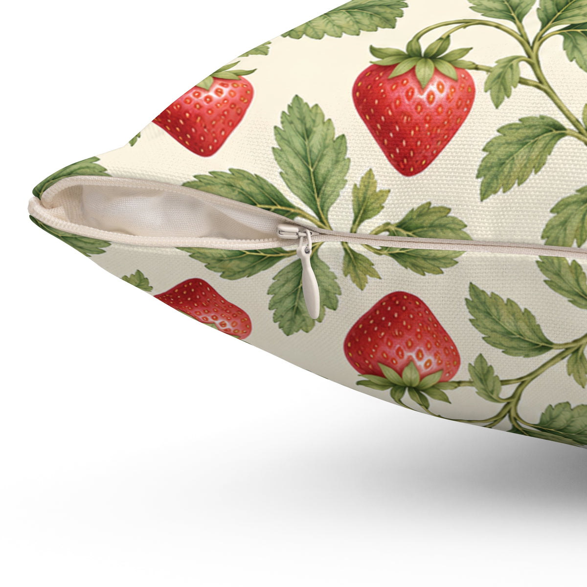 Strawberry Botanical Square Pillow