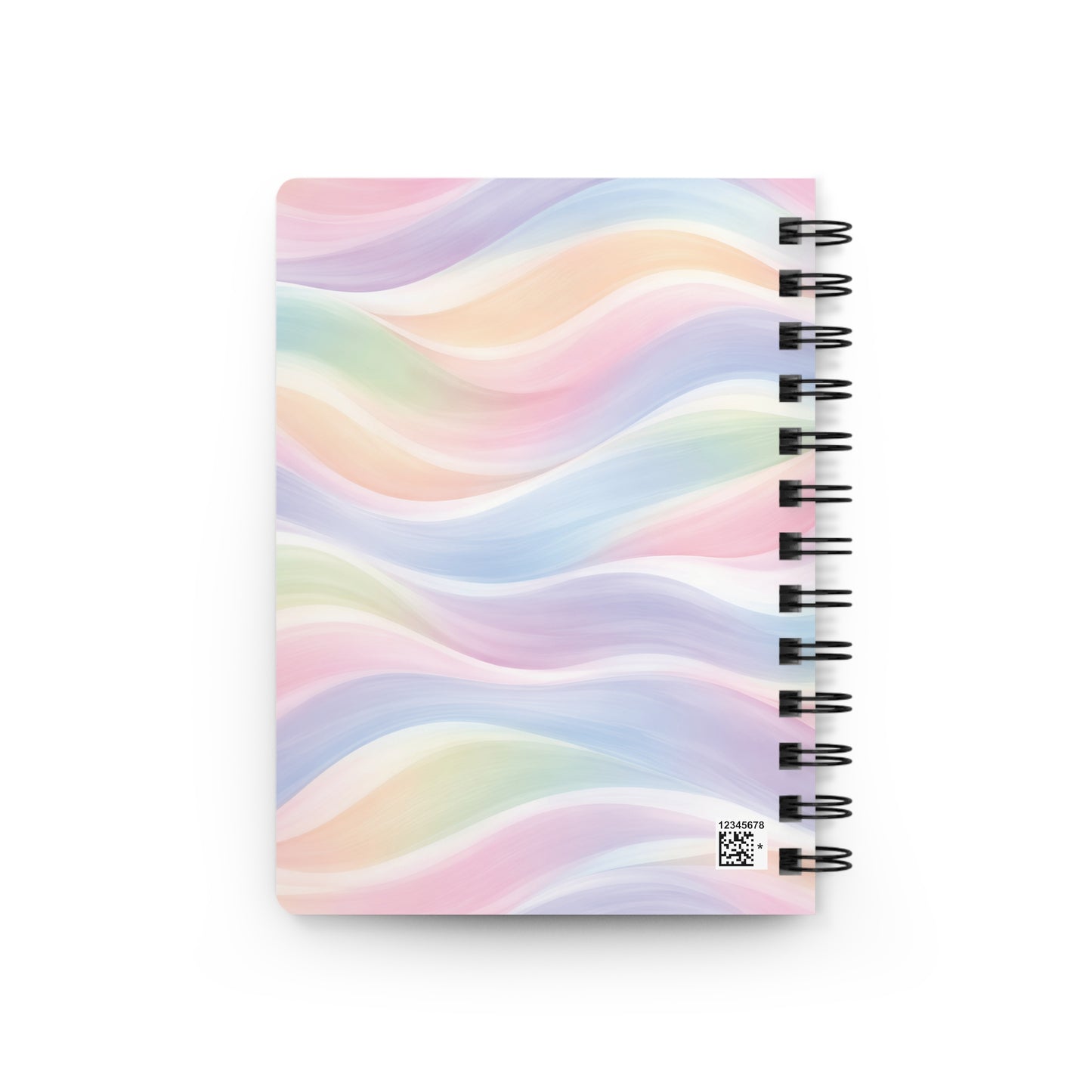 Pastel Wave Spiral Notebook — Rainbow Soft-Blend Spiral Bound Journal
