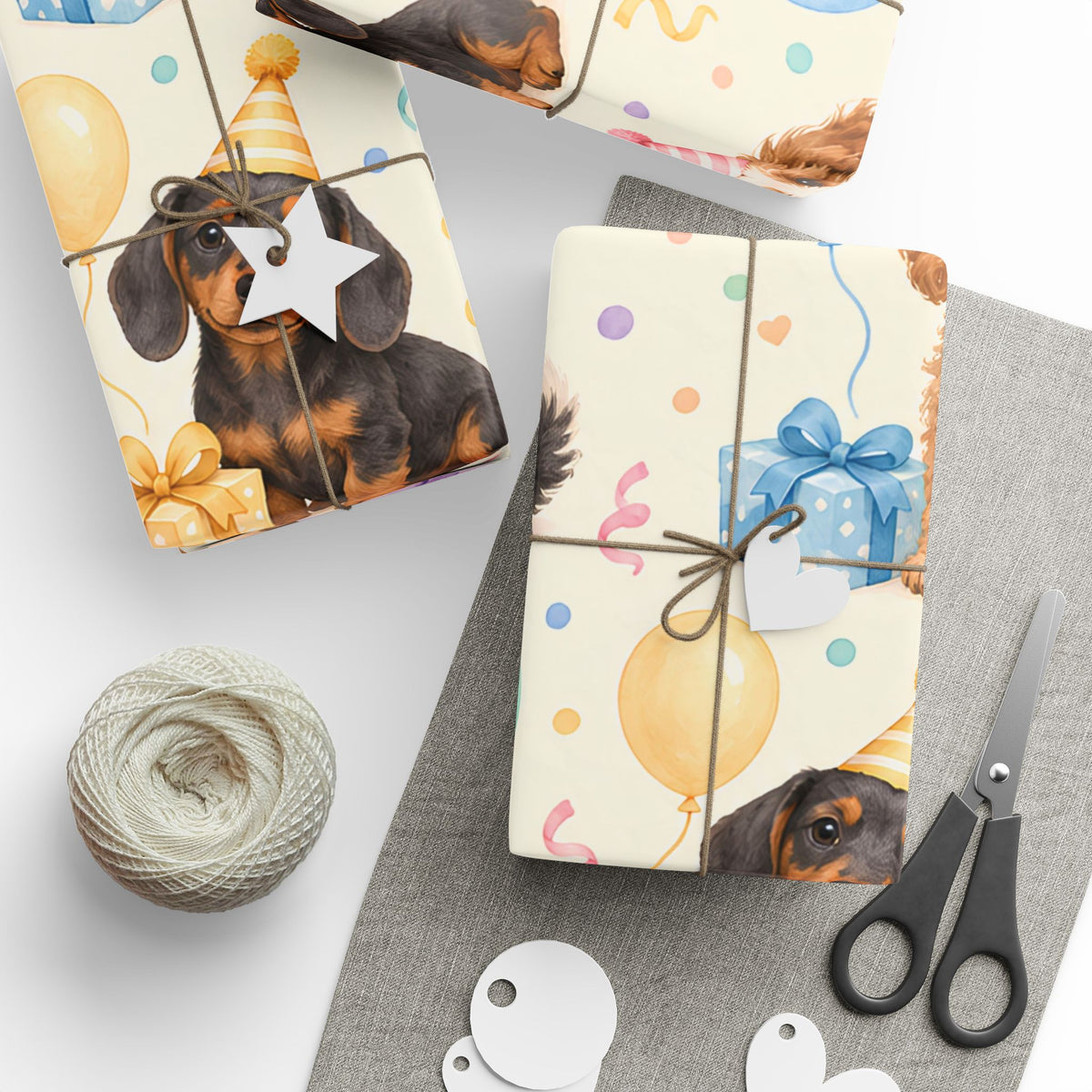 Dog Birthday Wrapping Paper — Cute Puppy Party Gift Wrap