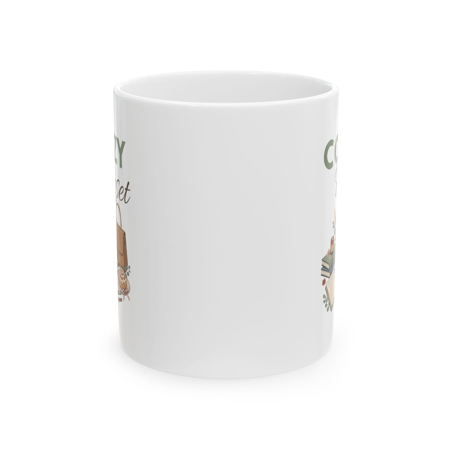 Cozy Reset Ceramic Coffee Mug – Cozy Lifestyle Coffee Cup – Self-Care Gift for Women – Coffee Lover Mug – 11oz & 15oz