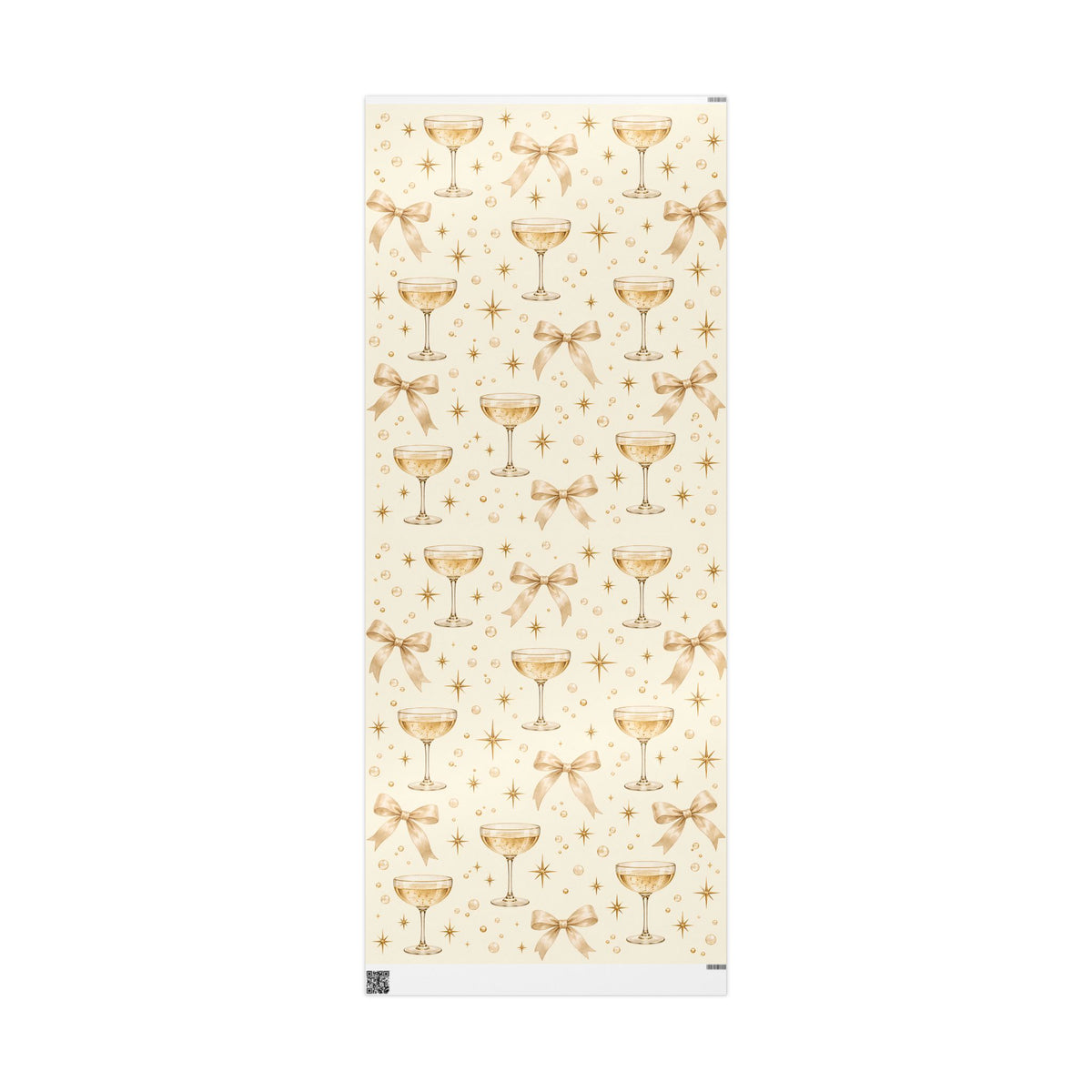 Champagne & Golden Stars Wrapping Paper | Elegant Celebration Gift Wrap