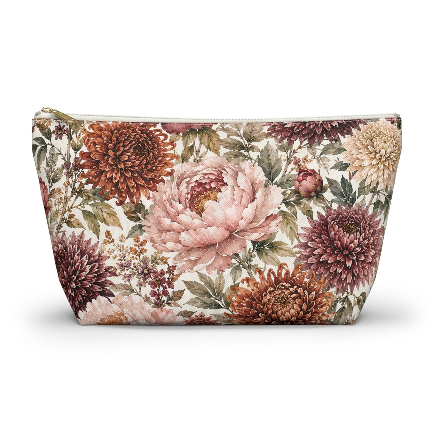 Floral Chrysanthemum Accessory Pouch