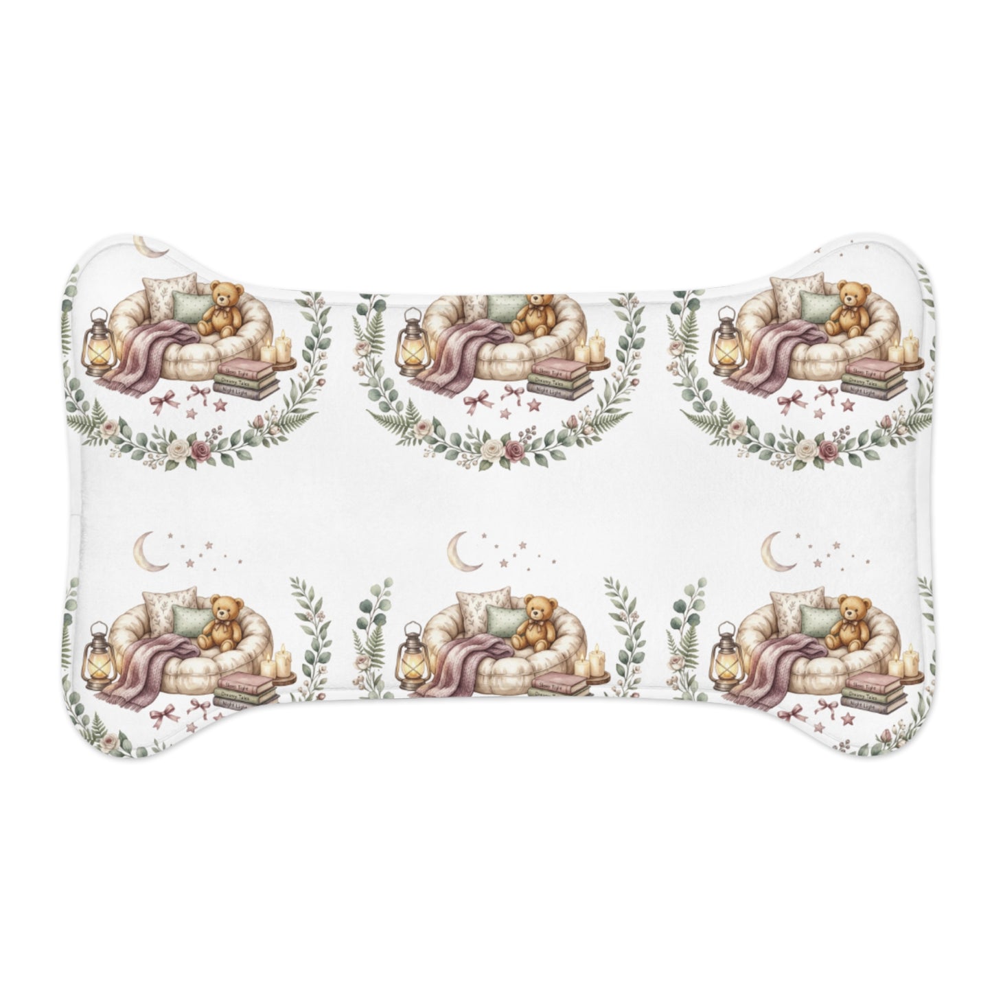 Watercolor Pet Feeding Mat — Cute Floral Placemat for Cats & Dogs