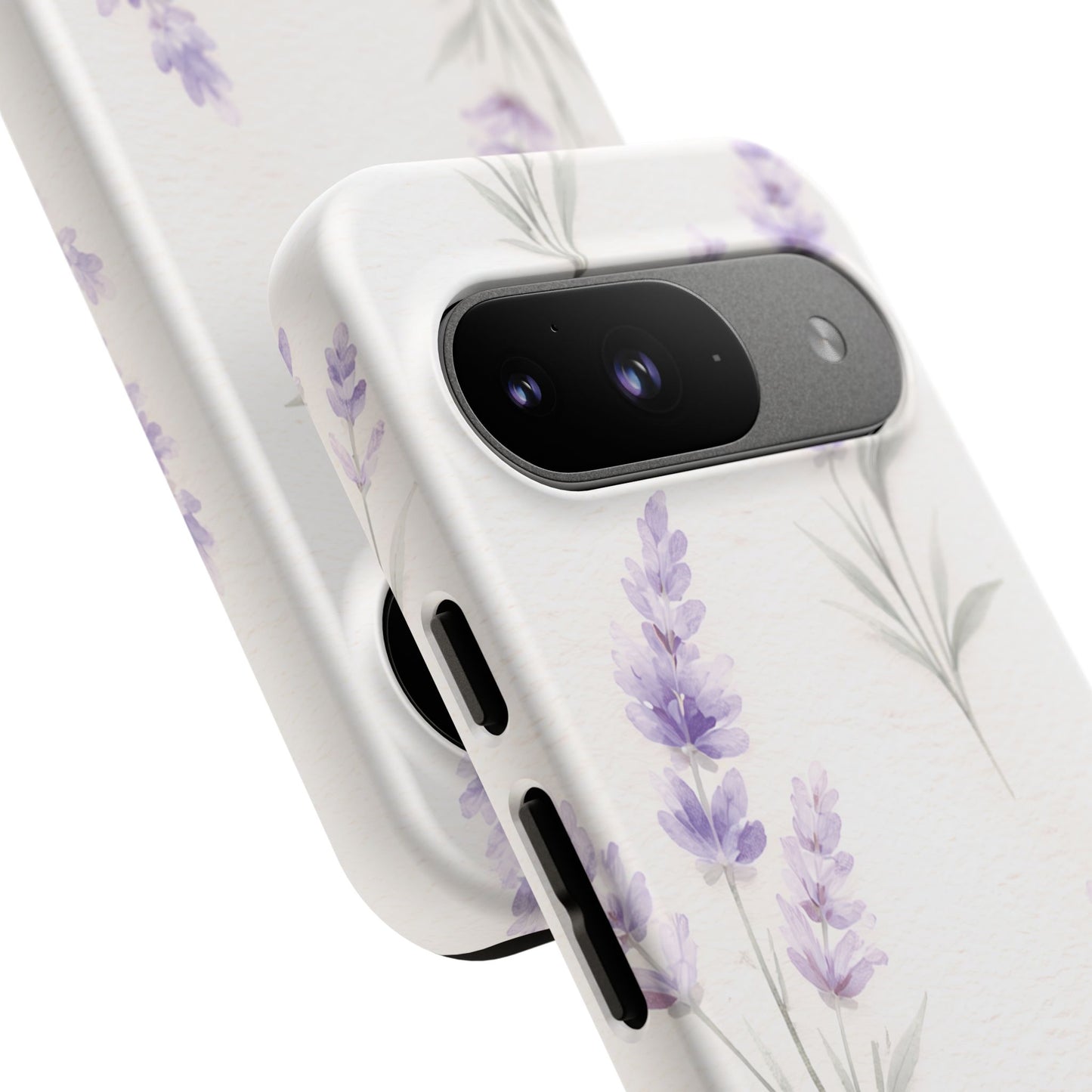 Lavender Floral Phone Case — Protective Tough Case with Purple Botanical Print