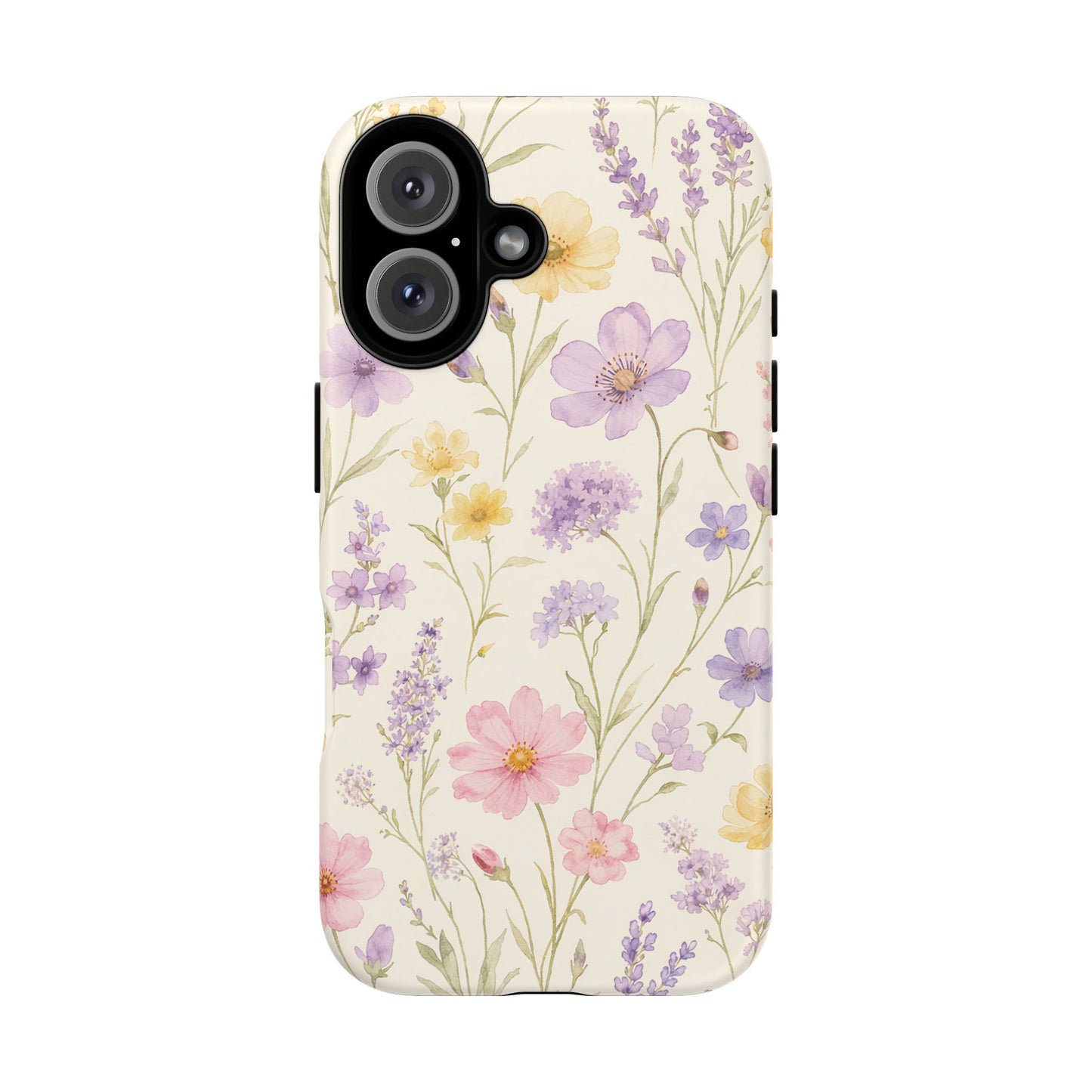 Floral Field Tough Case — Pastel Wildflower Protective Phone Cover