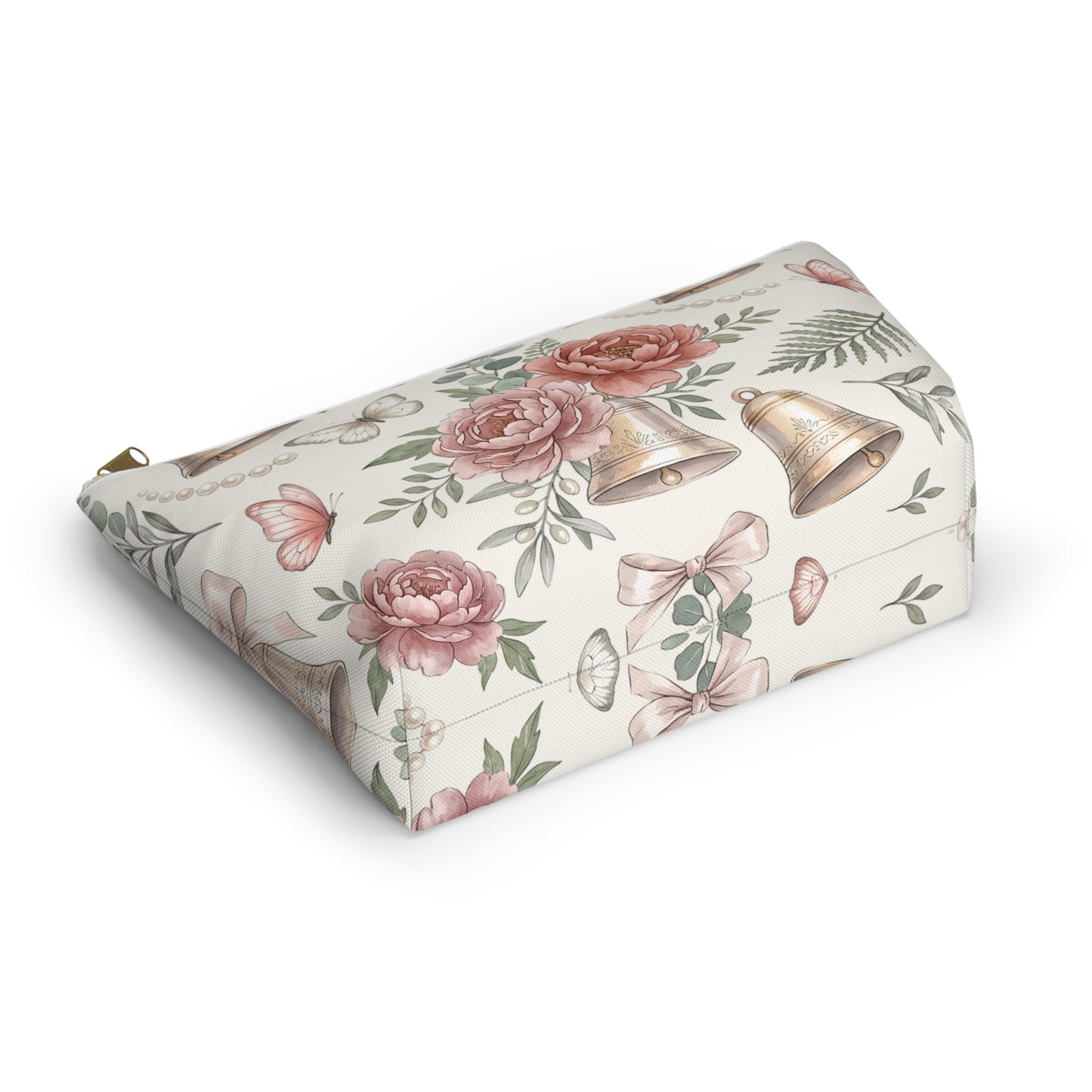Floral Bells Accessory Pouch — Butterflies & Pearls Makeup Bag
