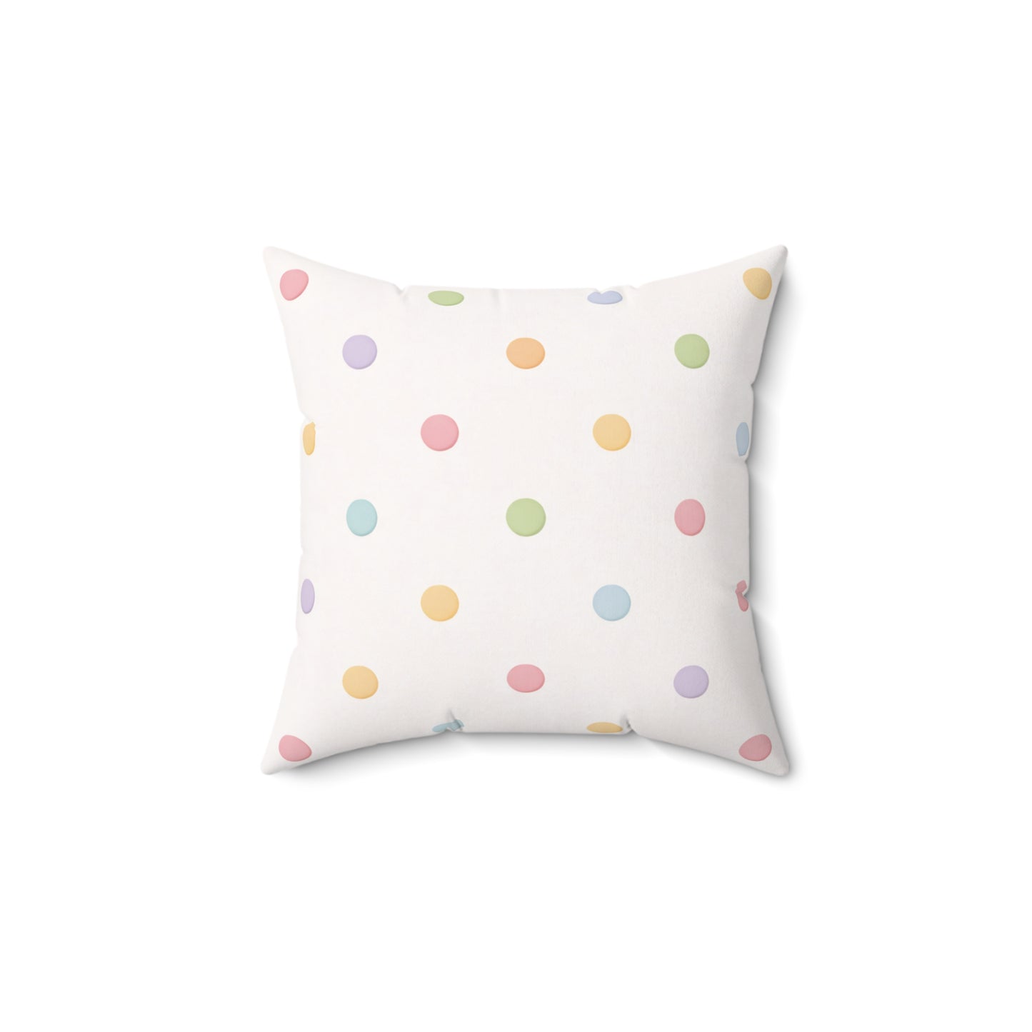 Pastel Polka Dot Throw Pillow – Cute Nursery Decorative Cushion