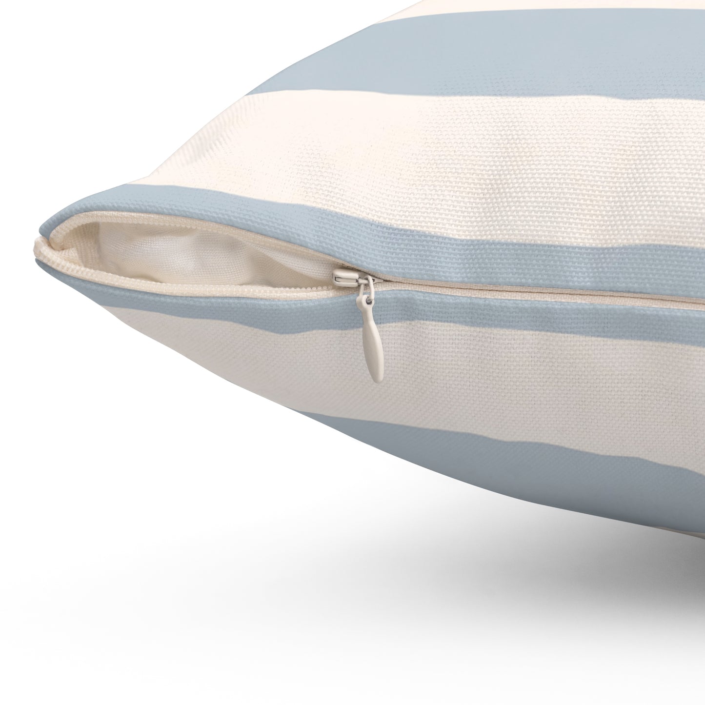Coastal Blue Striped Square Pillow