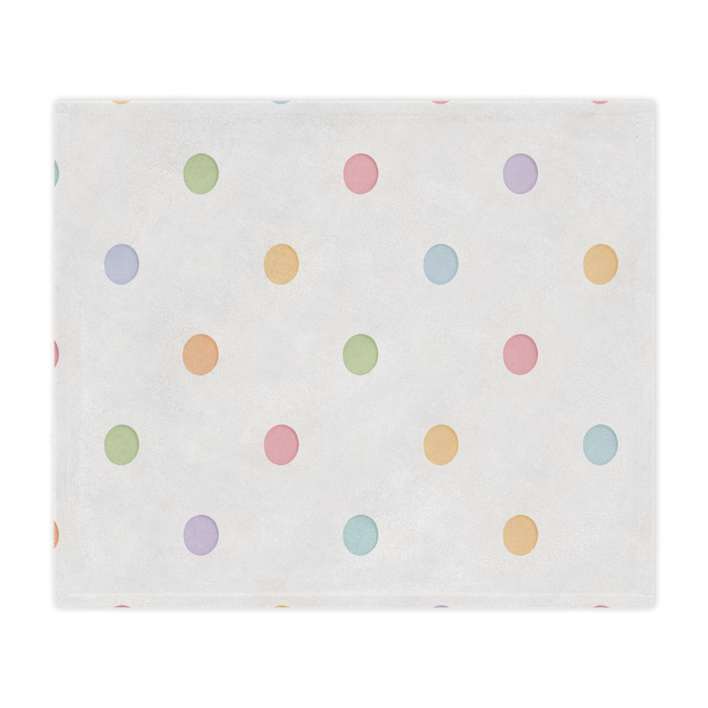 Pastel Polka Dot Minky Blanket — Soft Plush Baby Throw