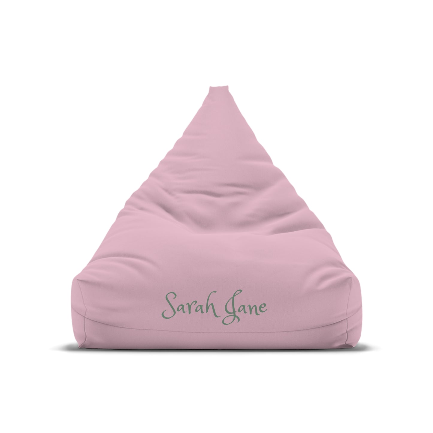 Personalized Pink Bean Bag Cover — Custom Name Script (e.g., “Sarah Jane”)