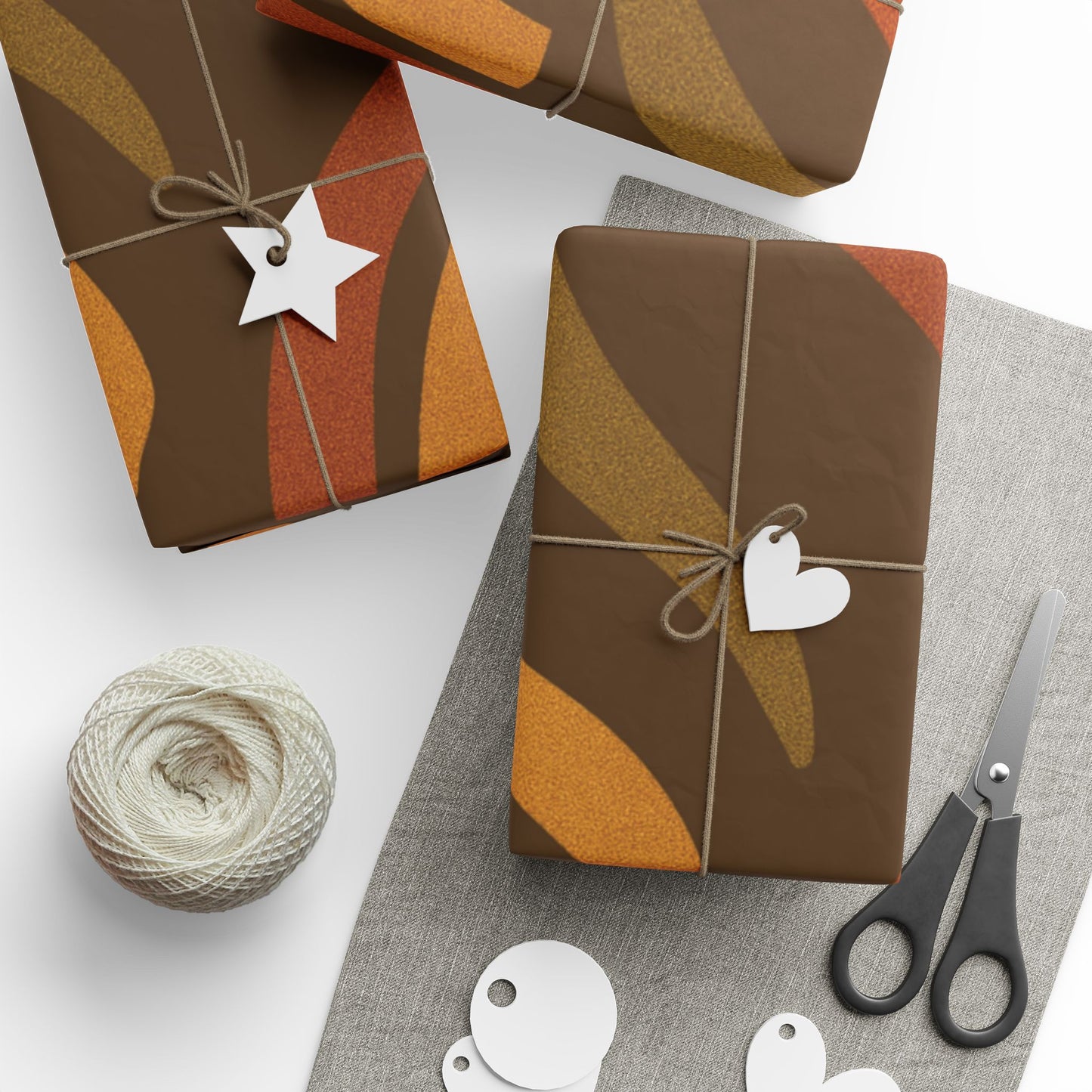 Groovy Retro Mushrooms & Flowers Wrapping Paper – 70s Style Earth Tone Gift Wrap