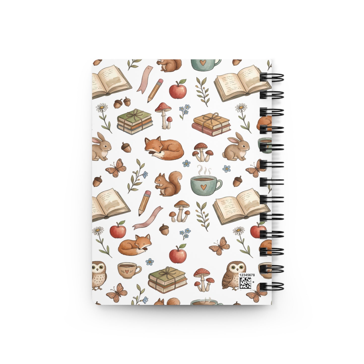 Personalized Woodland Reading Journal — "Jasmin's Thoughts" Spiral Notebook