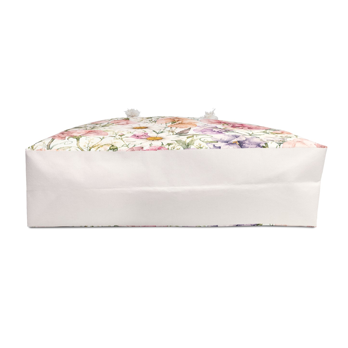 Floral Watercolor Weekender Bag — Pastel Daisy & Wildflower Travel Tote