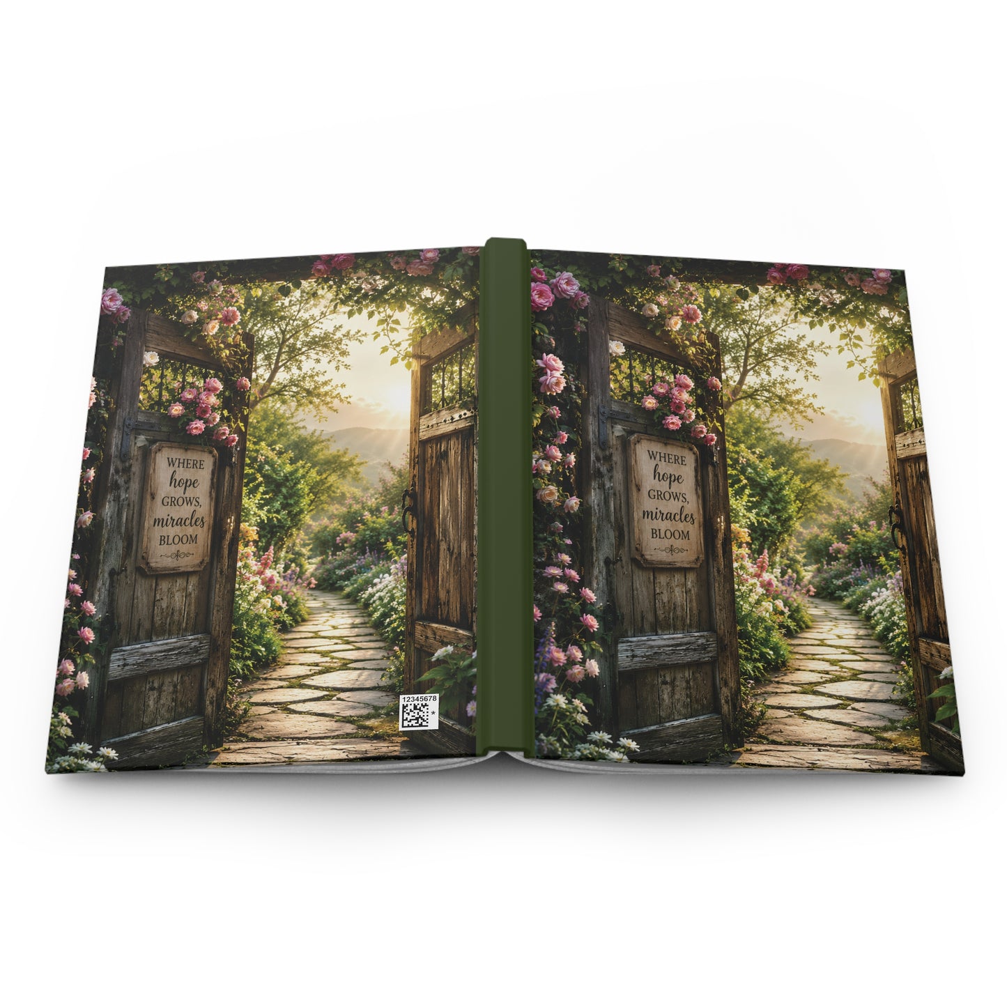 Hardcover Journal — 'Where Hope Grows, Miracles Bloom' Garden Path Notebook