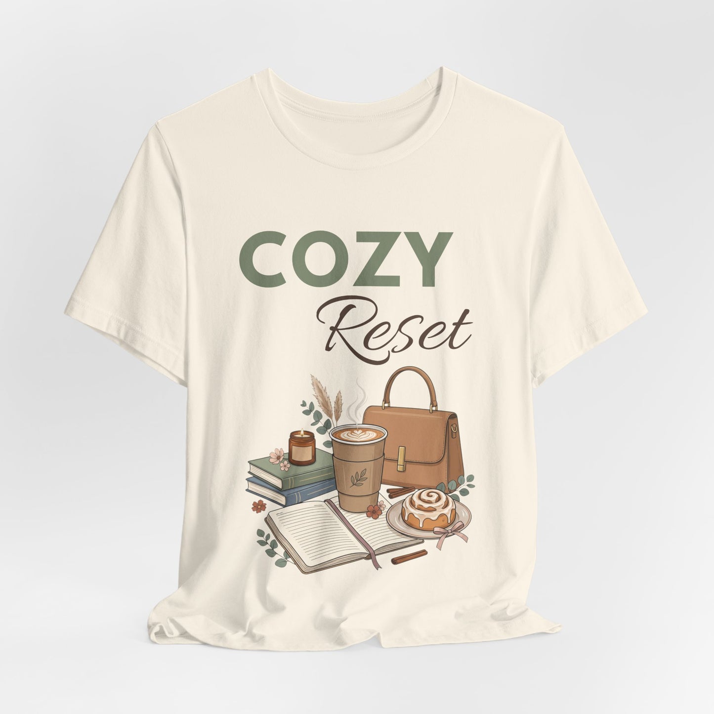 Cozy Reset T-Shirt – Cozy Coffee, Books & Hygge Relaxation Tee
