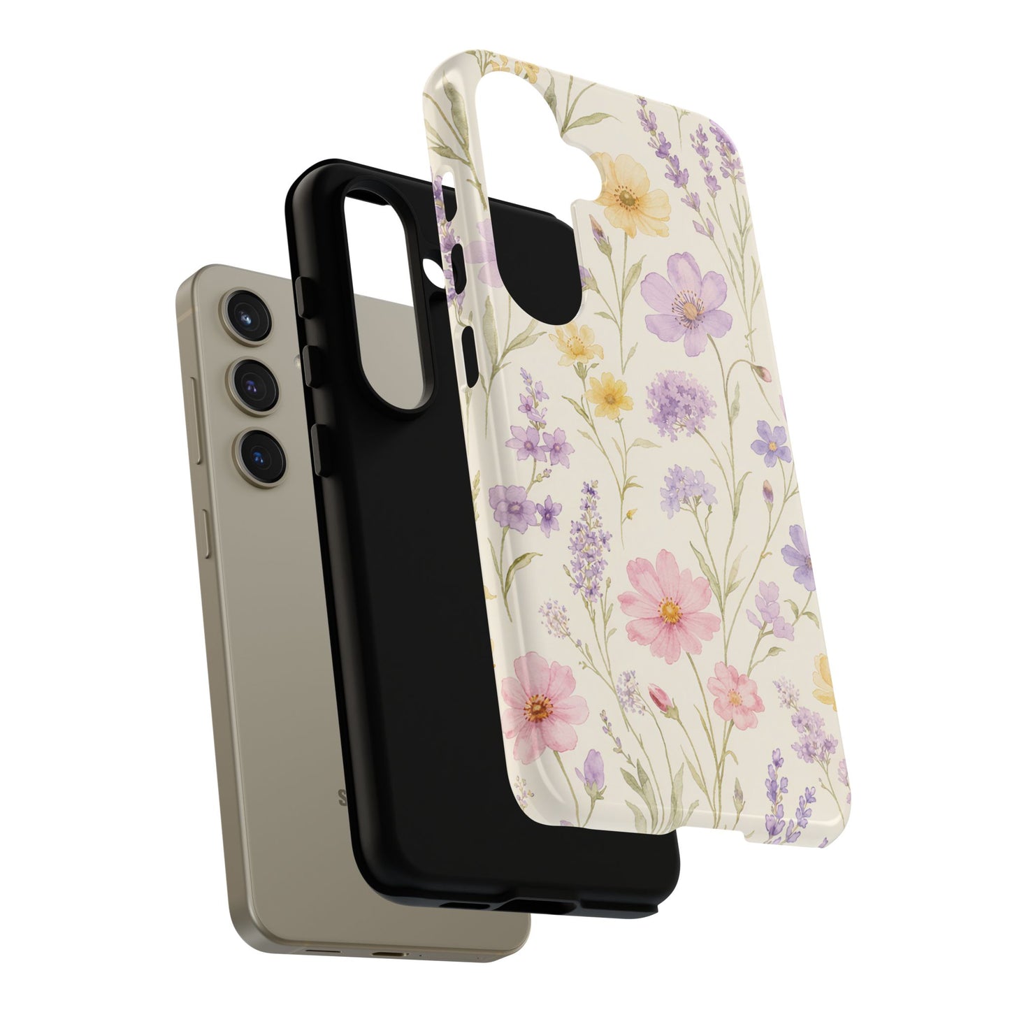 Floral Field Tough Case — Pastel Wildflower Protective Phone Cover