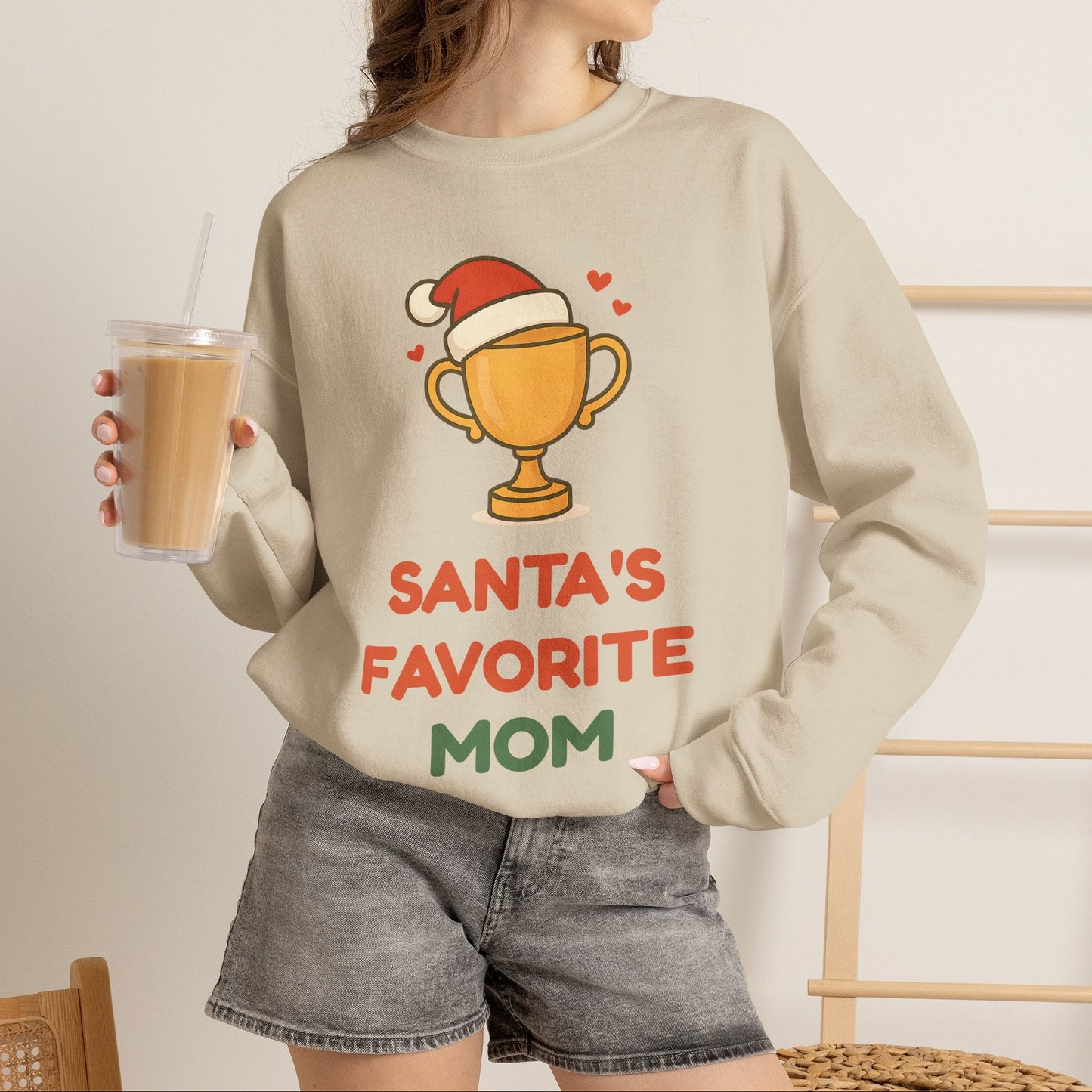 Santa's Favorite 'Mom' Sweatshirt