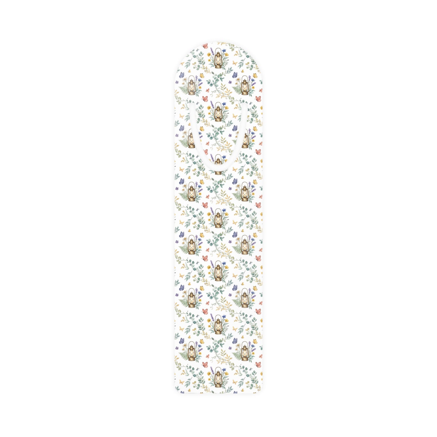 Floral Lantern Metal Bookmark with Tassel – Watercolor Wildflower Bookmark – Book Lover Gift – Nature-Inspired Reading Accessory