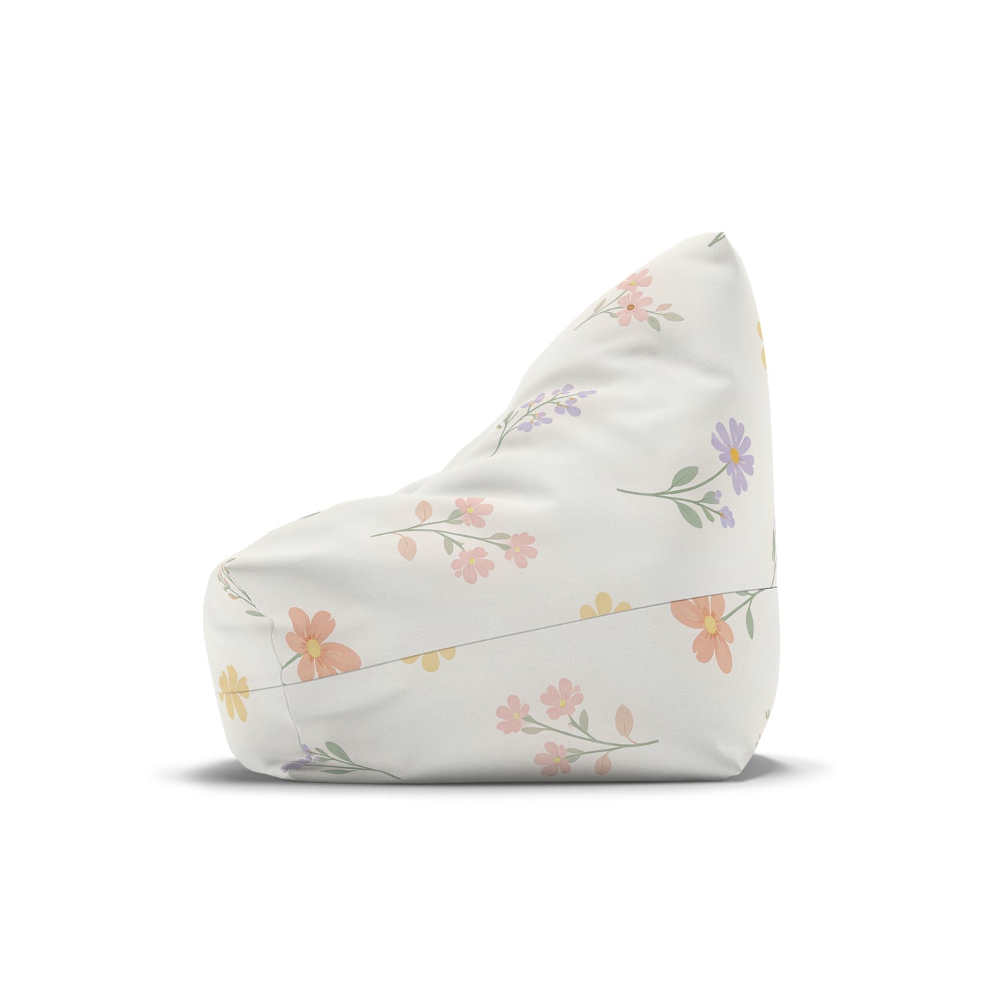 Floral Pastel Bean Bag Cover — Soft Spring Daisy Pattern