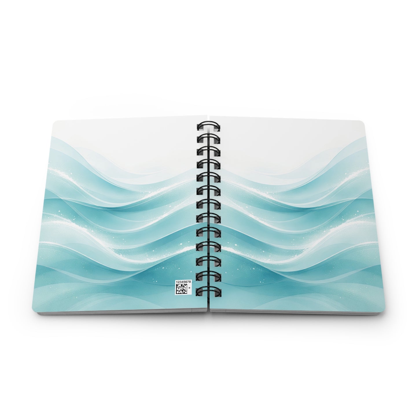 Sea Breeze Spiral Notebook — Wave Pattern Spiral-Bound Journal for Notes & Journaling
