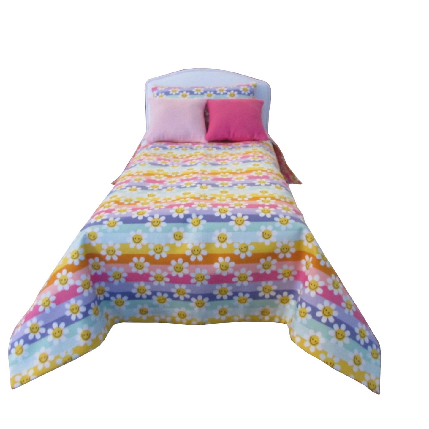 18-Inch Doll Bedding Set with Bedspread & Pillows