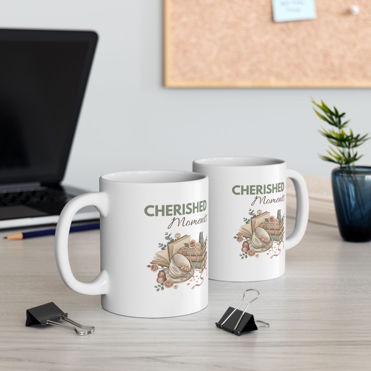 Cherished Moments Floral Ceramic Mug (11oz & 15oz)