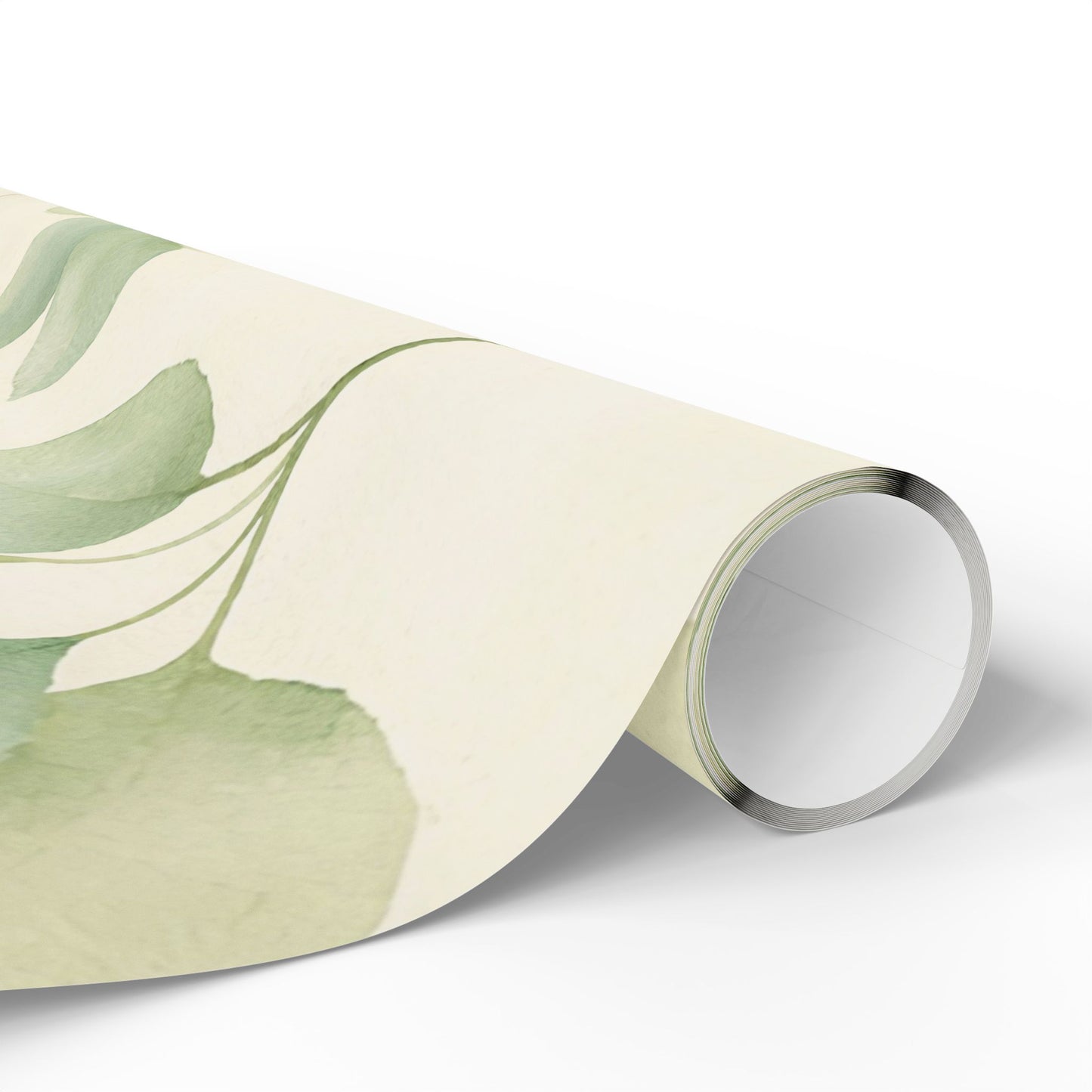 Eucalyptus Watercolor Wrapping Paper Roll — Botanical Gift Wrap for Weddings, Birthdays & Eco-Friendly Presents