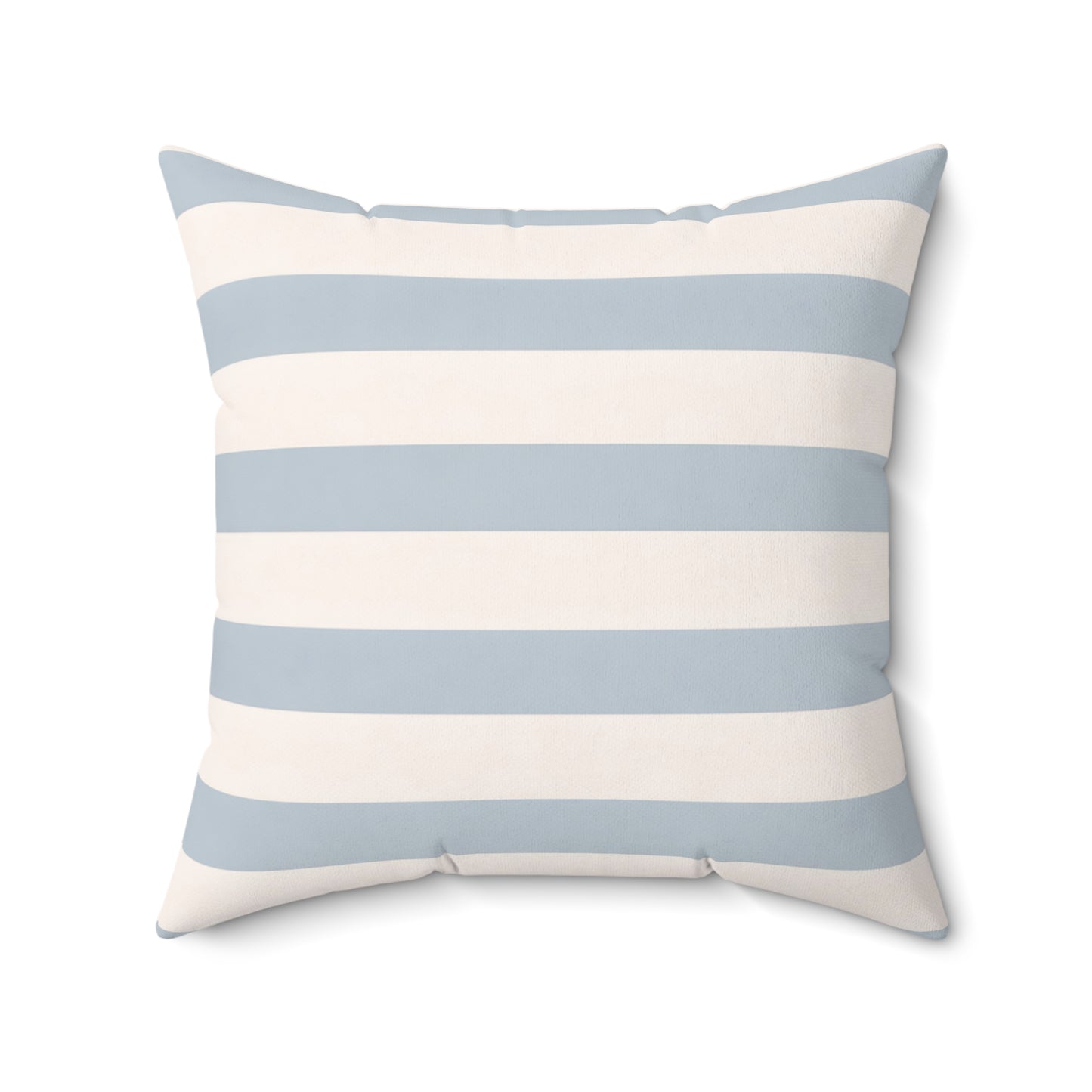Coastal Blue Striped Square Pillow