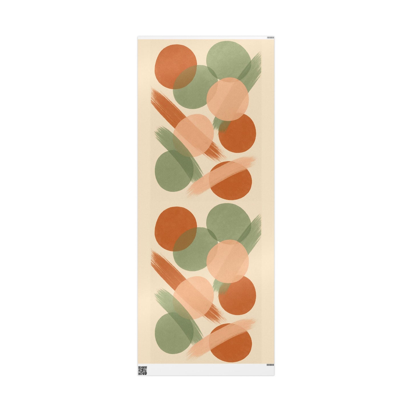 Modern Abstract Earth Tone Wrapping Paper – Terracotta, Sage & Peach Circles