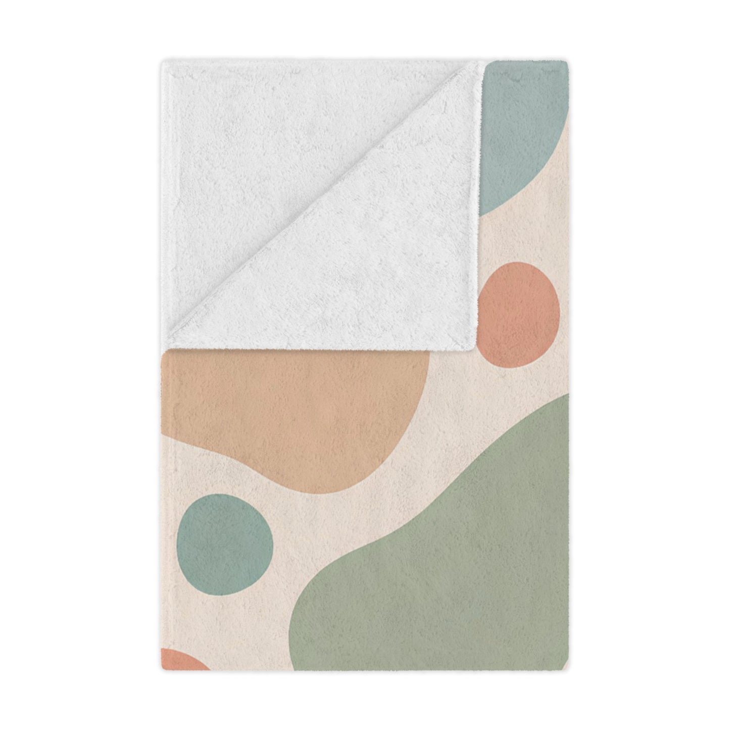 Abstract Pastel Minky Blanket — Organic Blob Pattern Cozy Throw