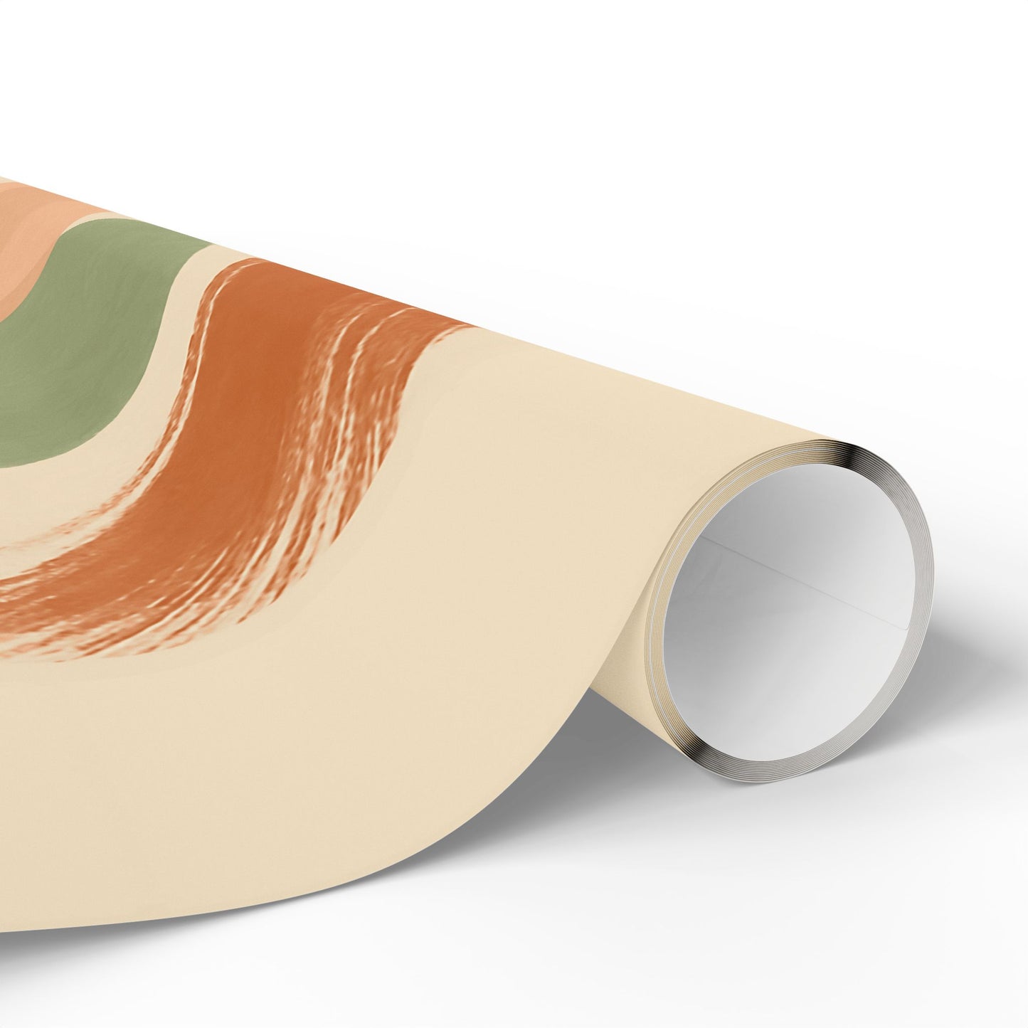 Modern Abstract Earth Tone Wrapping Paper – Terracotta, Sage & Peach Circles