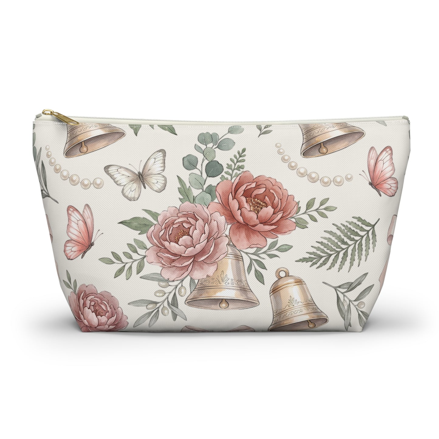 Floral Bells Accessory Pouch — Butterflies & Pearls Makeup Bag