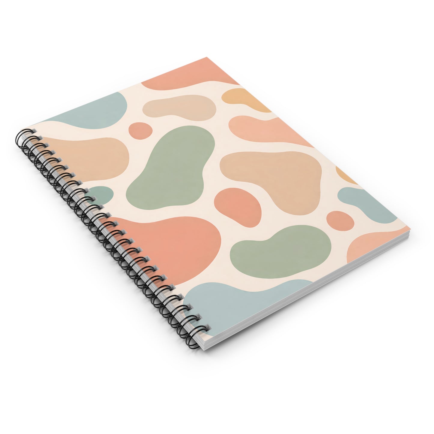 Abstract Pastel Pattern Spiral Notebook — Ruled Journal for Notes & Planning