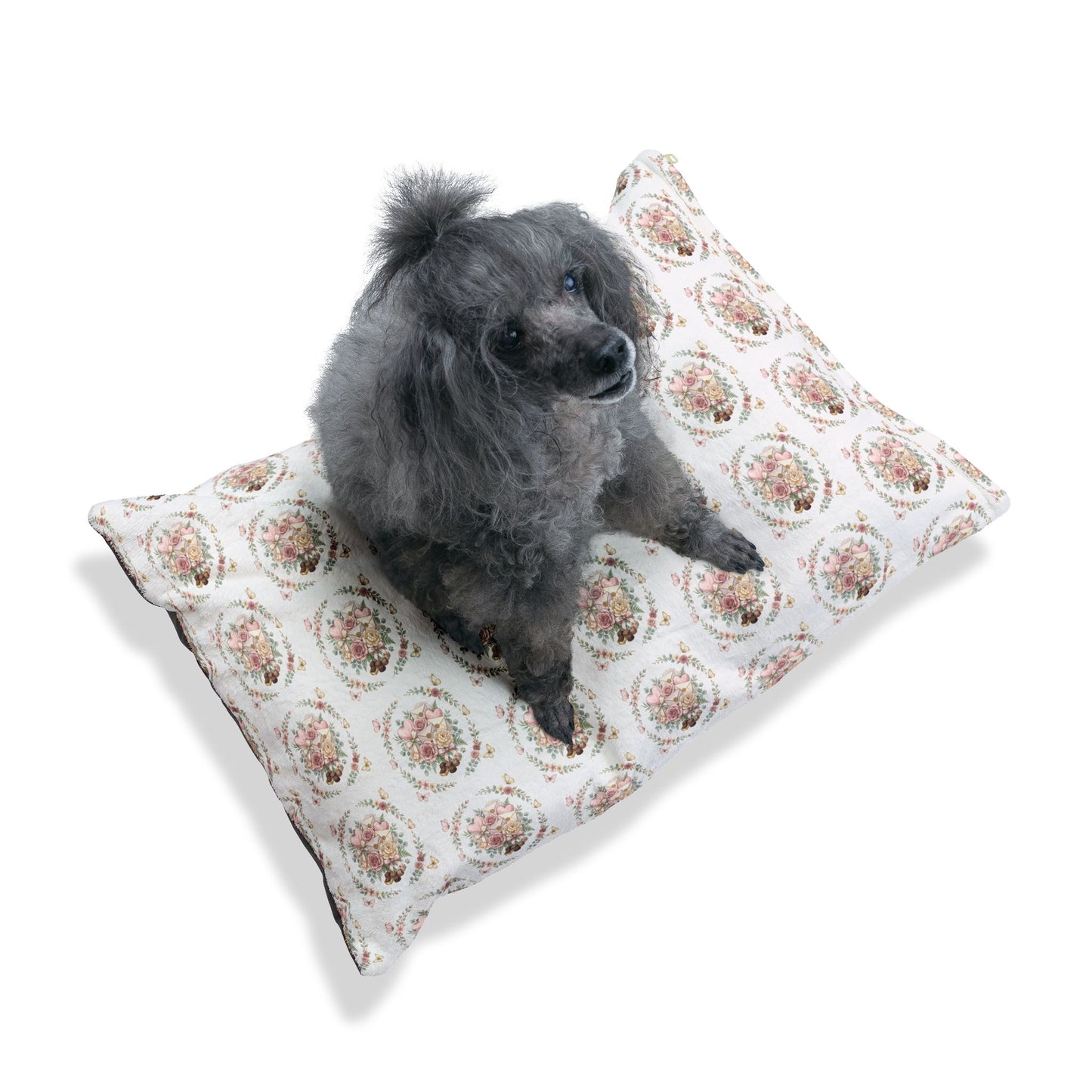 Floral Rose Wreath Pet Bed