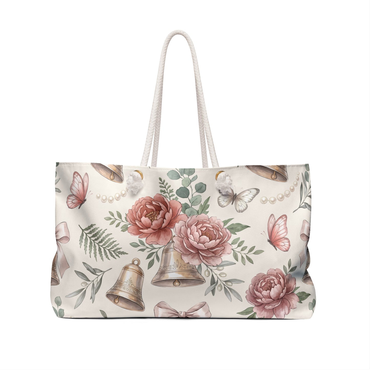 Floral Bell Weekender Bag — Romantic Rose Travel Tote