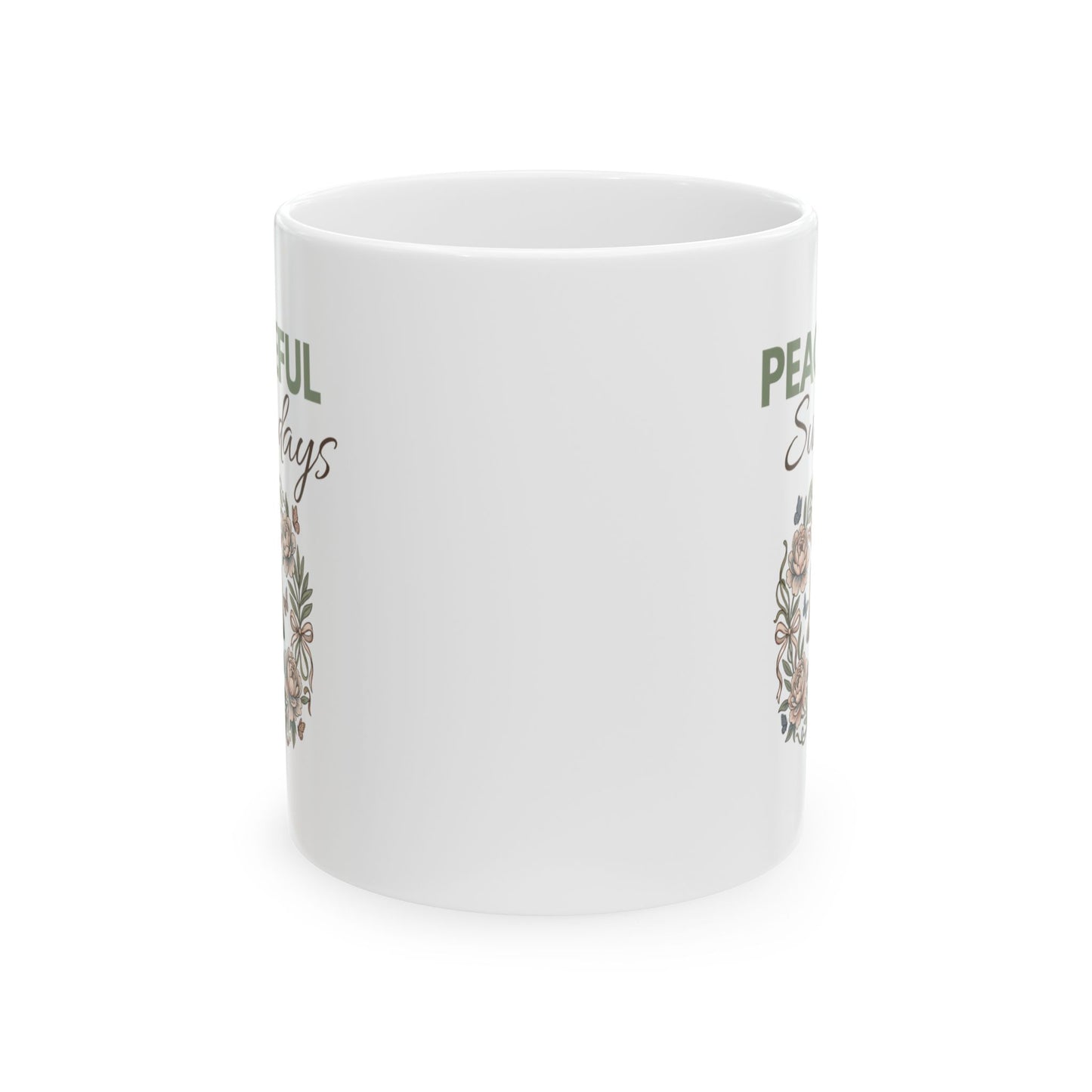 Peaceful Sundays Coffee Mug — Cute Relaxing Animal Ceramic Mug (11oz/15oz)