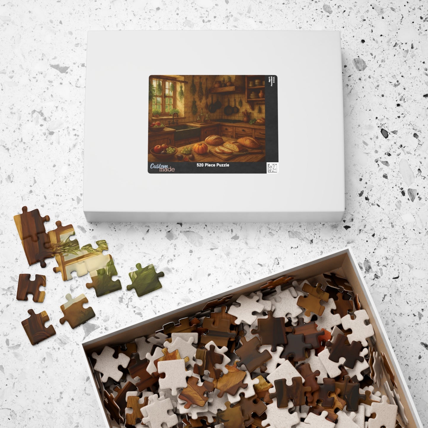 Cozy Rustic Kitchen Jigsaw Puzzle – Autumn Harvest Scene