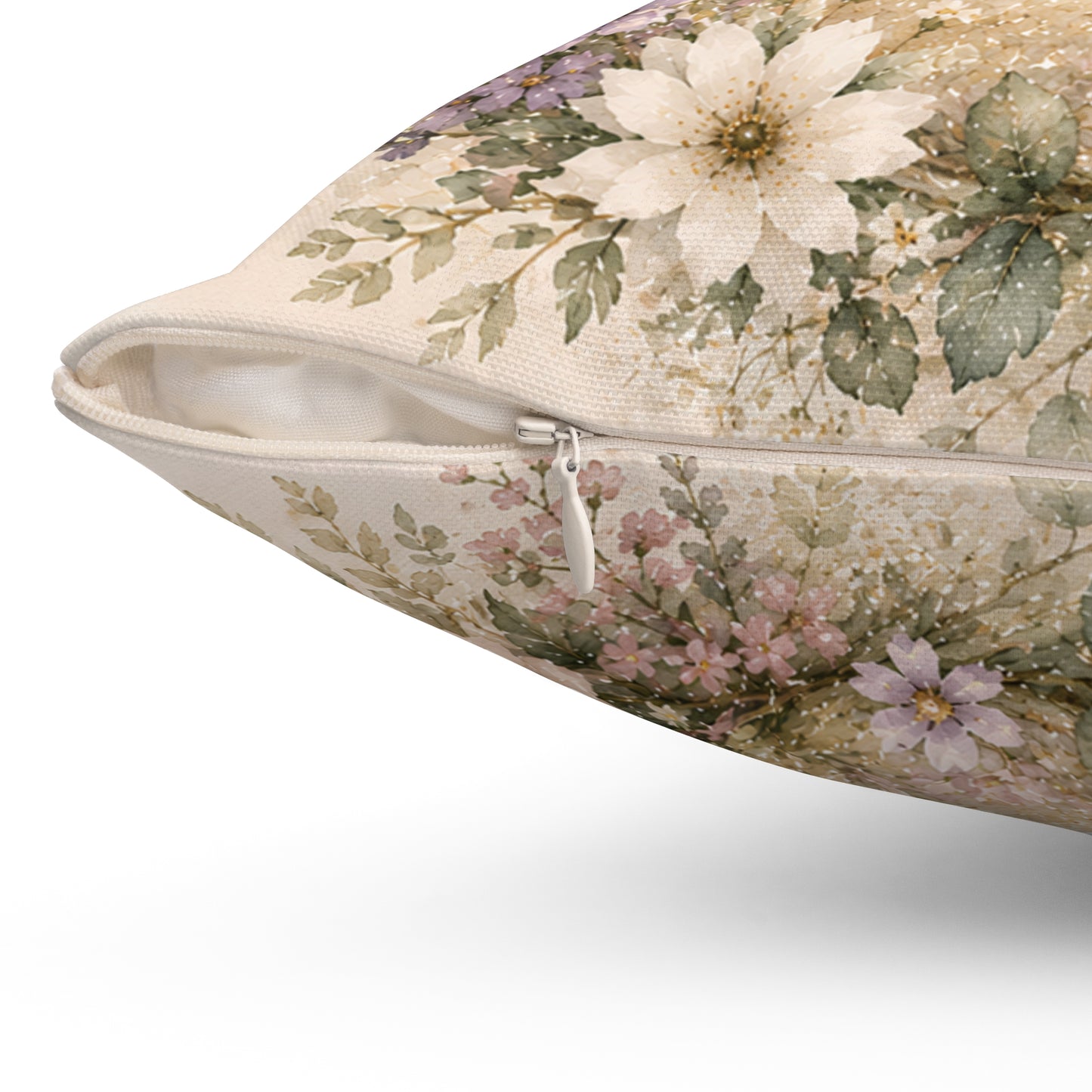 Inspirational Heart Floral Pillow – "I Am Loved, Chosen, Worthy & Enough" Decorative Throw Pillow