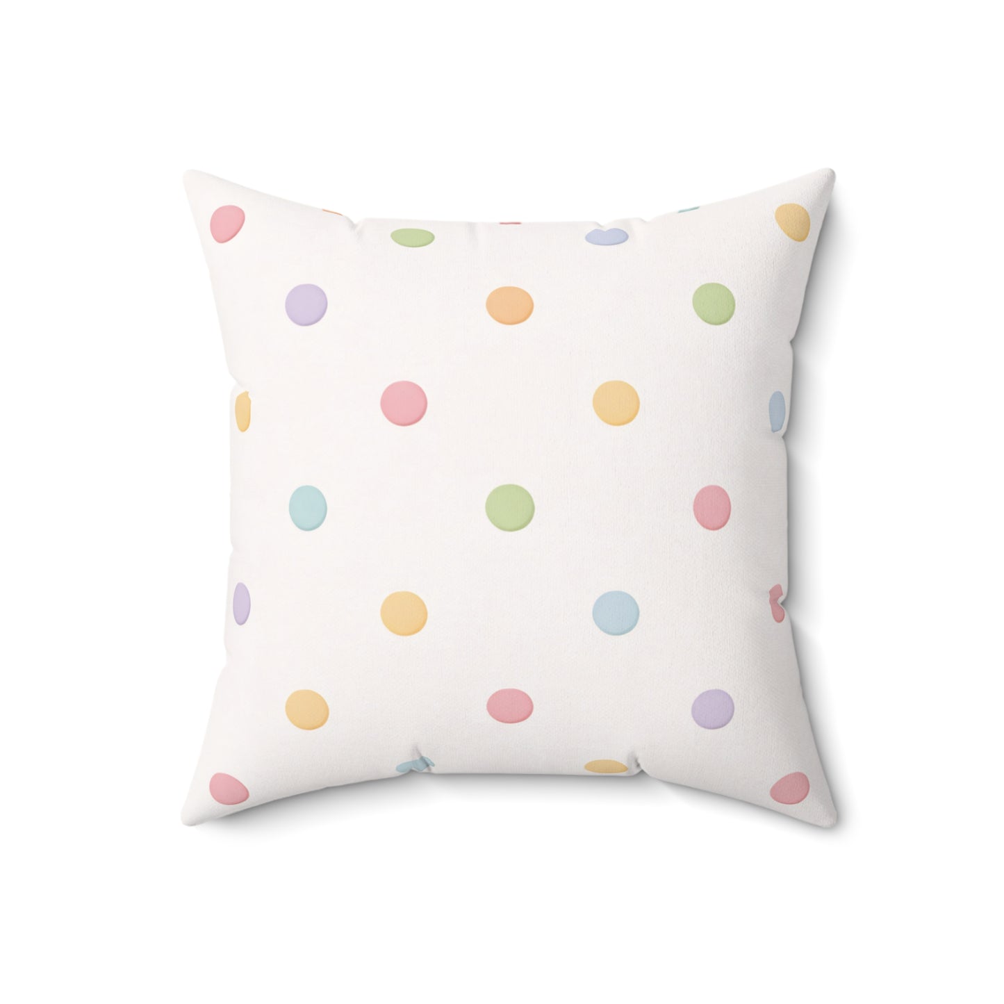 Pastel Polka Dot Throw Pillow – Cute Nursery Decorative Cushion