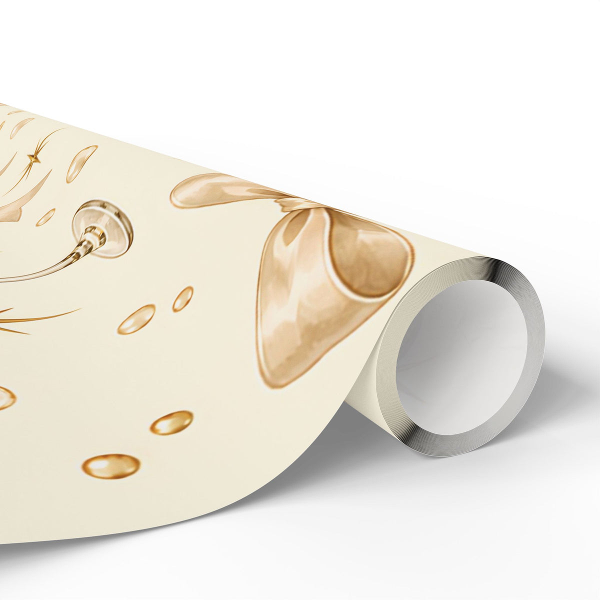 Champagne & Golden Stars Wrapping Paper | Elegant Celebration Gift Wrap