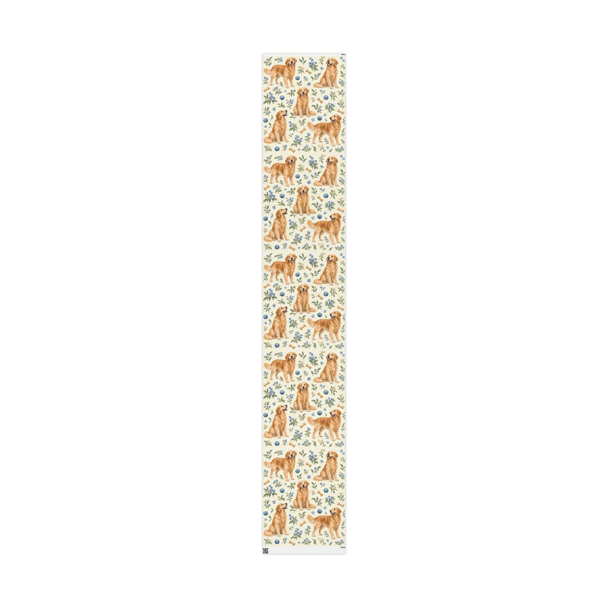 Dog Floral Wrapping Paper — Golden Retriever Gift Wrap (Floral Pattern)