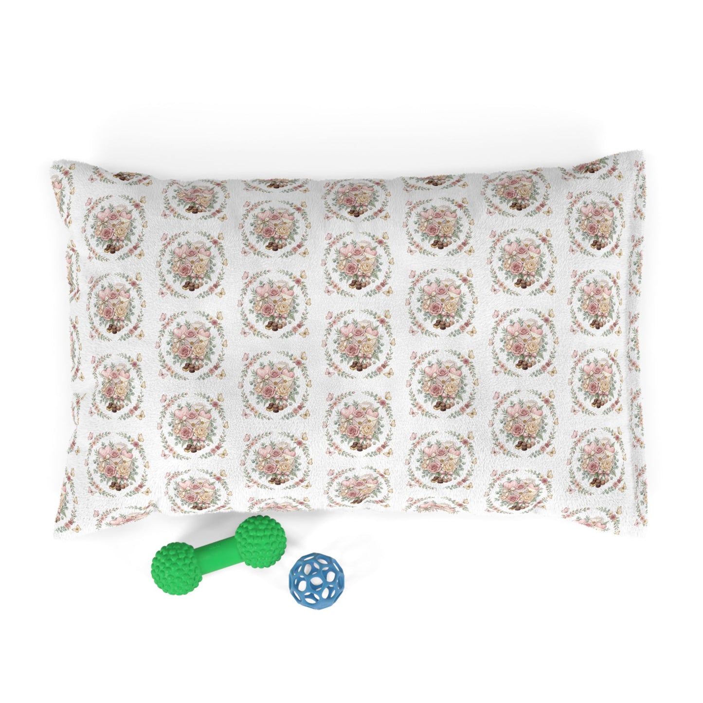 Floral Rose Wreath Pet Bed
