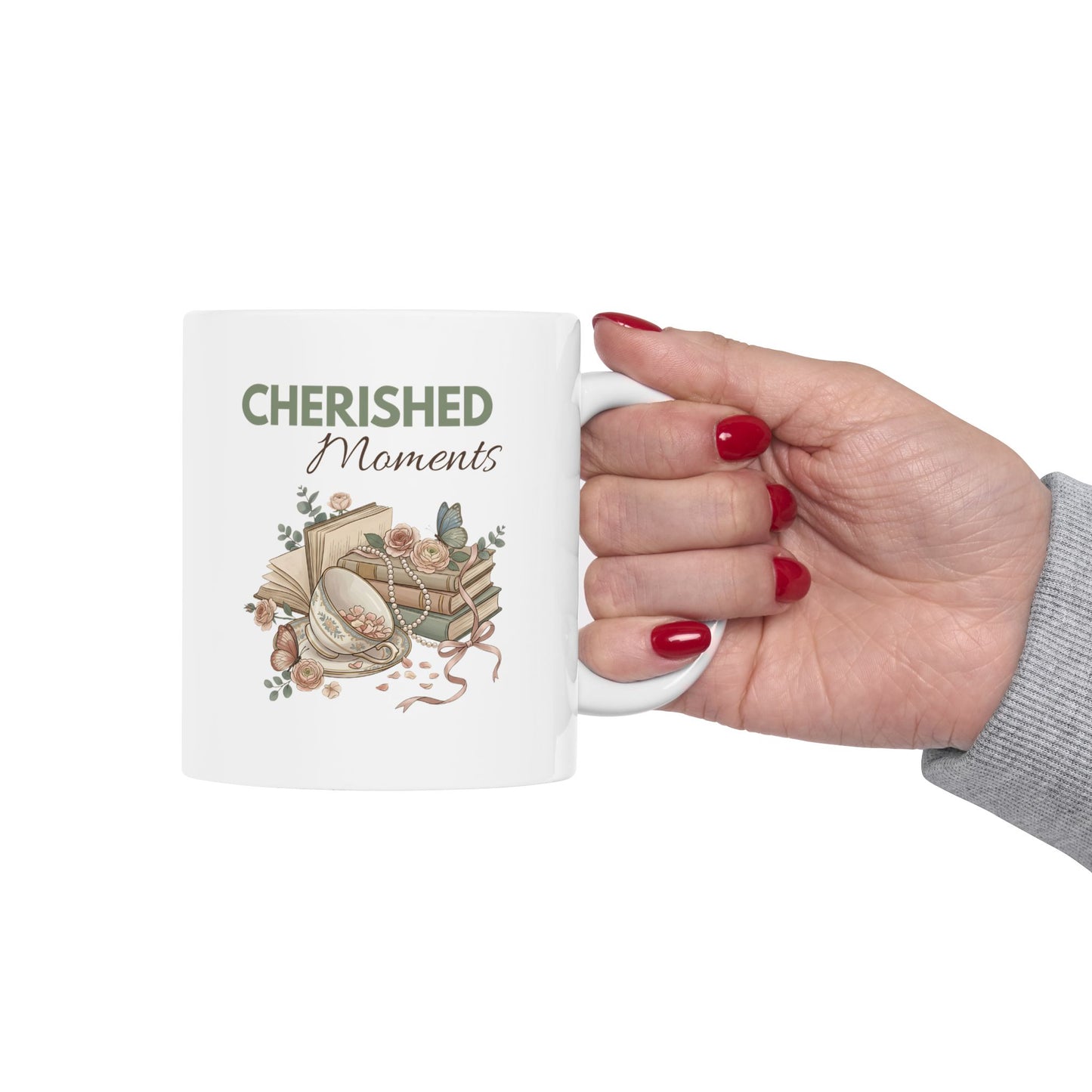 Cherished Moments Floral Ceramic Mug (11oz & 15oz)