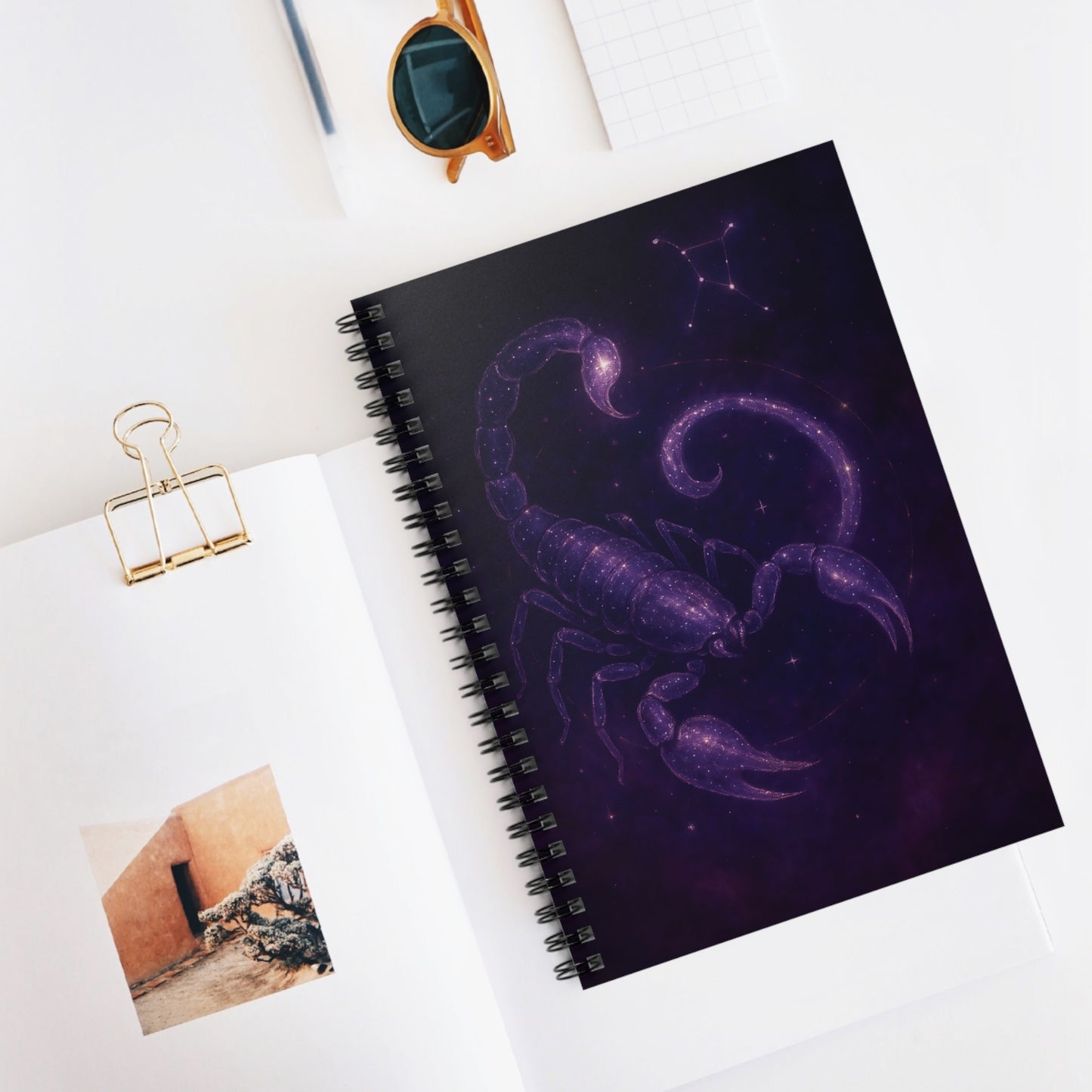 Scorpio Zodiac Galaxy Spiral Notebook – Celestial Astrology Journal with Starry Scorpion Design (6" x 8", 118 Pages)