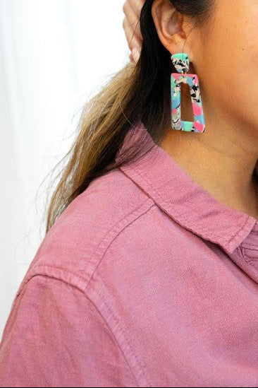 Avery Earrings - 80's Pastel