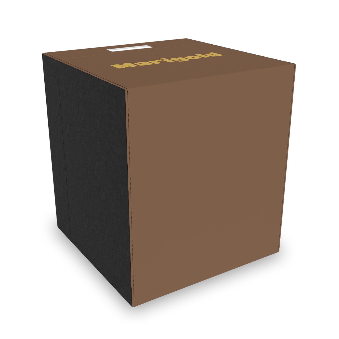 Personalizable Marigold Felt Storage Box – Foldable Fabric Bin with Carry Handles