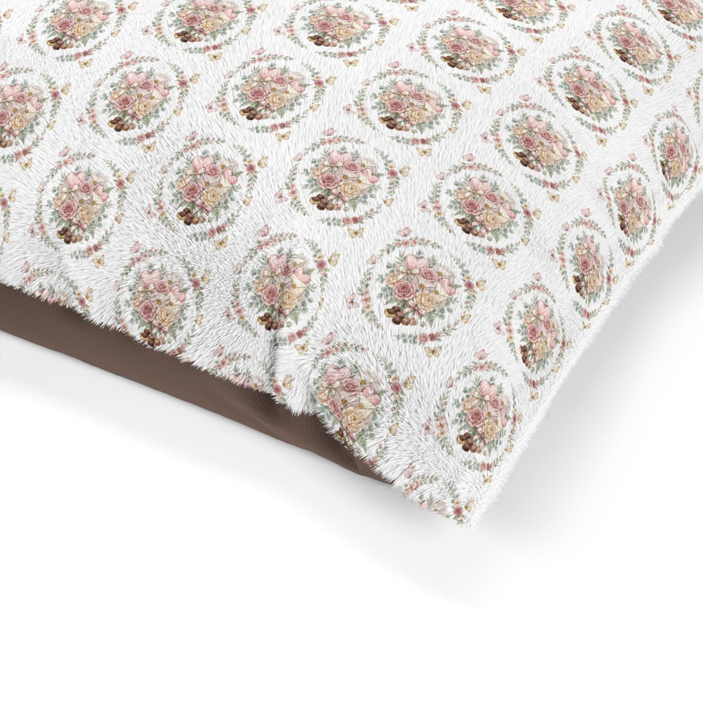 Floral Rose Wreath Pet Bed