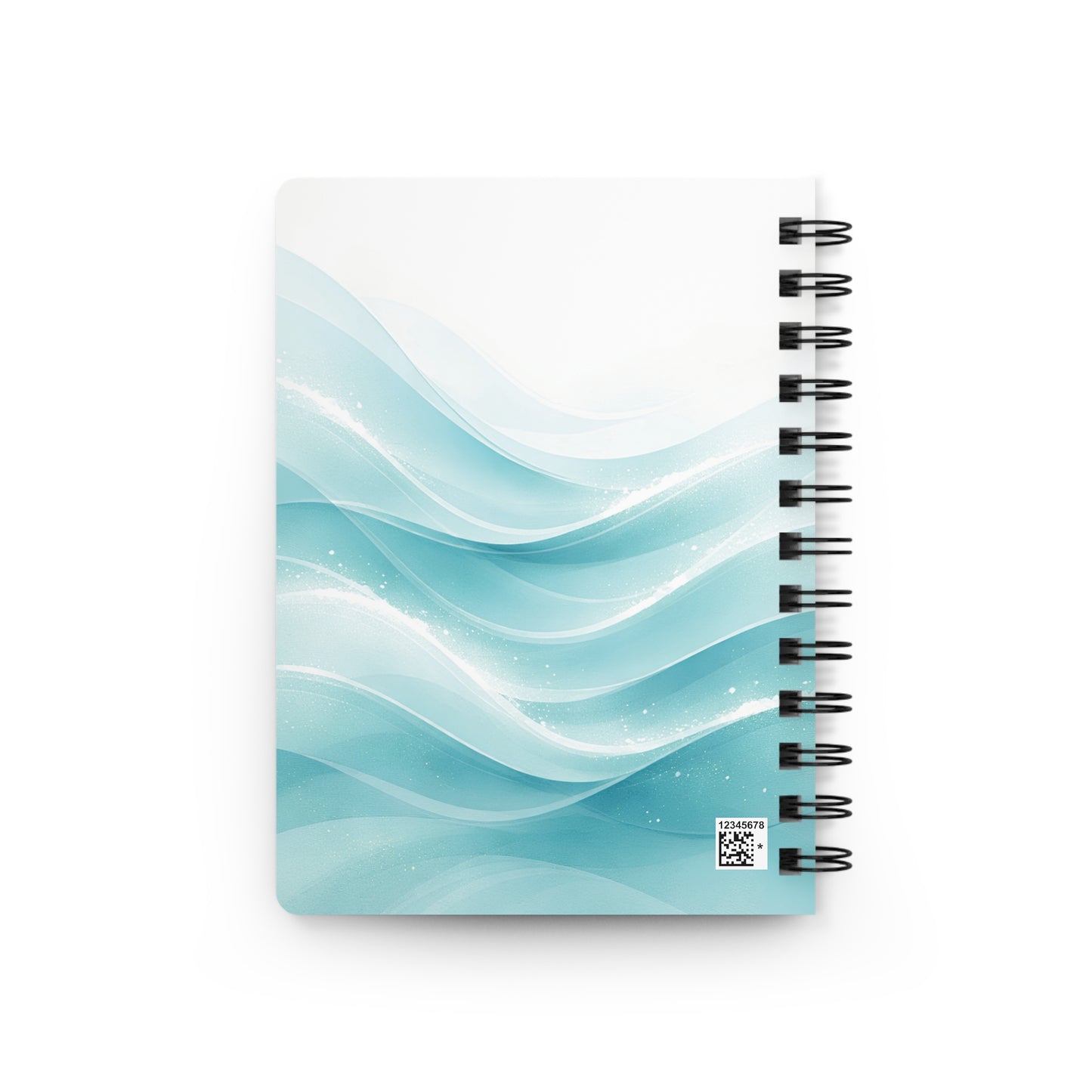 Sea Breeze Spiral Notebook — Wave Pattern Spiral-Bound Journal for Notes & Journaling